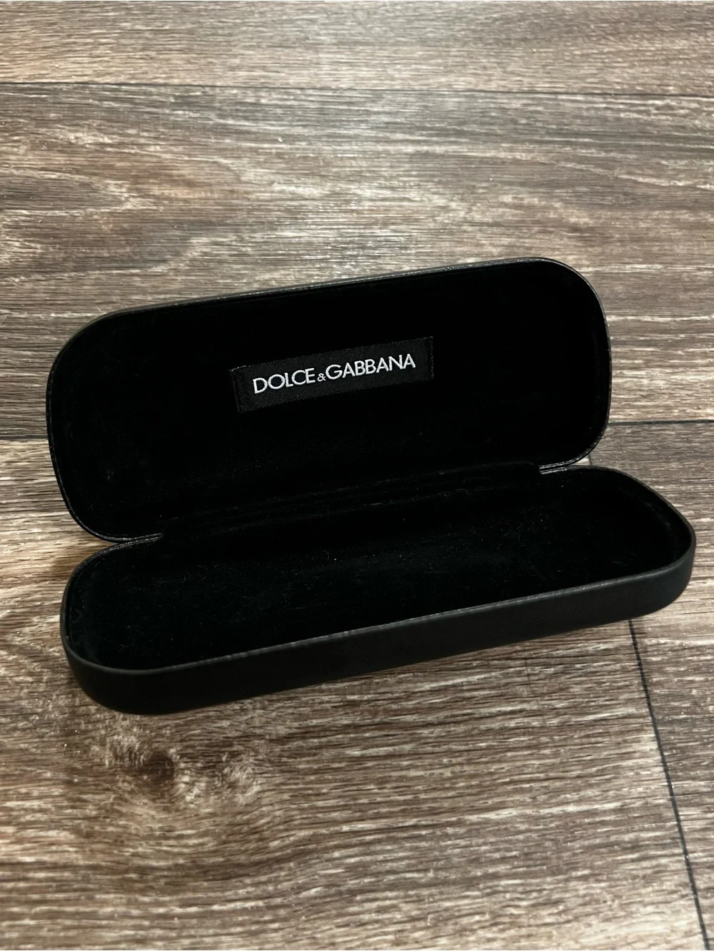 Dolce & Gabbana Black Leather Eyewear Case